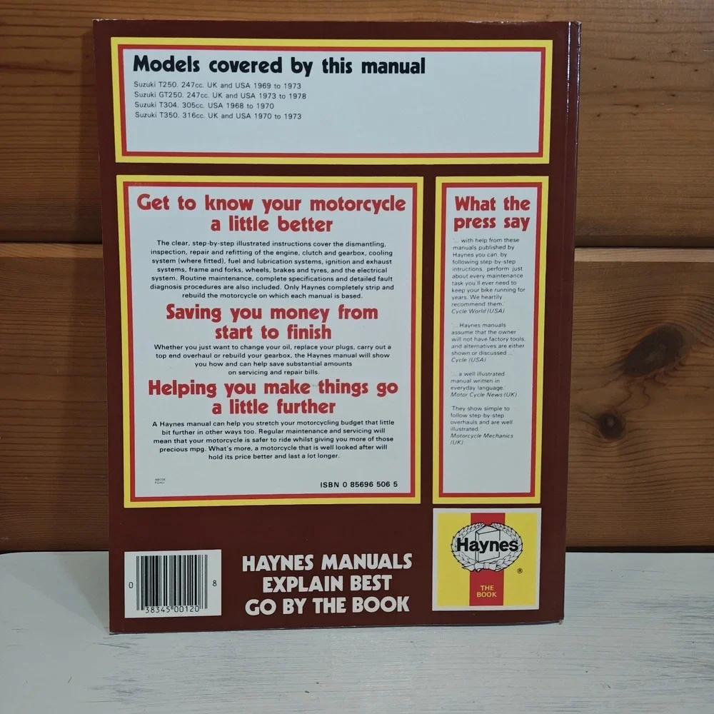 Suzuki 250 & 350 Twins Haynes‎ Service Repair Workshop Manual 1968-78